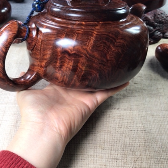 黄花梨/降香黄檀把件?*?福寿双全壶