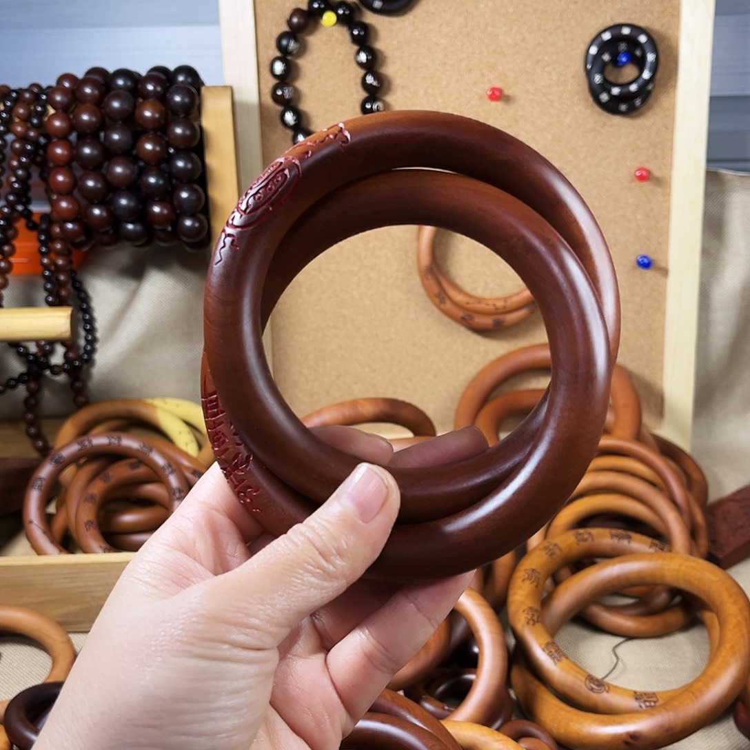 雨***节木质非金属枣木老料80圈口