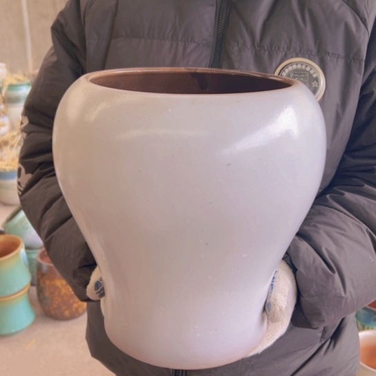 紫砂花盆高28口20————