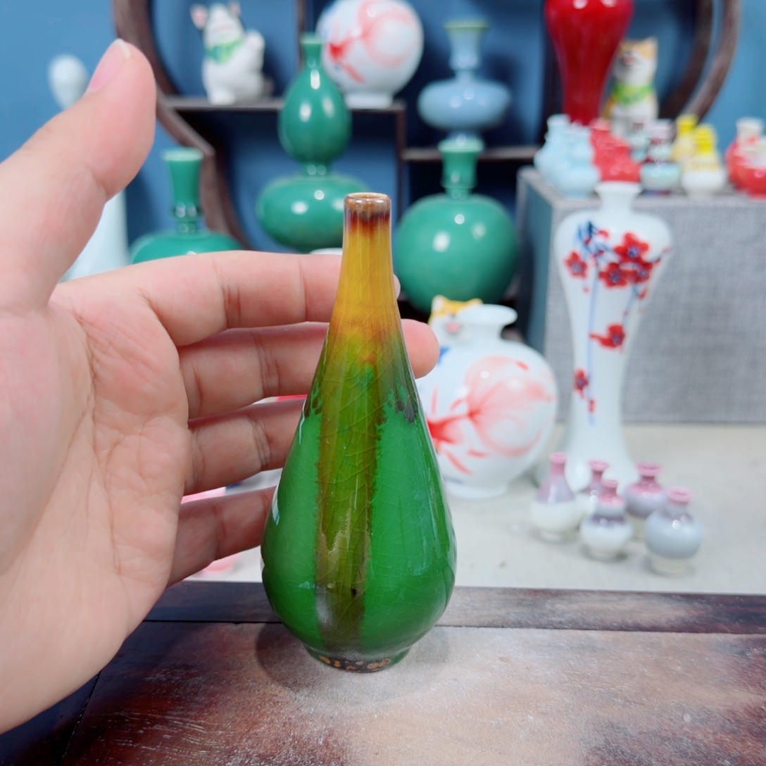 陶瓷手工小花器摆件