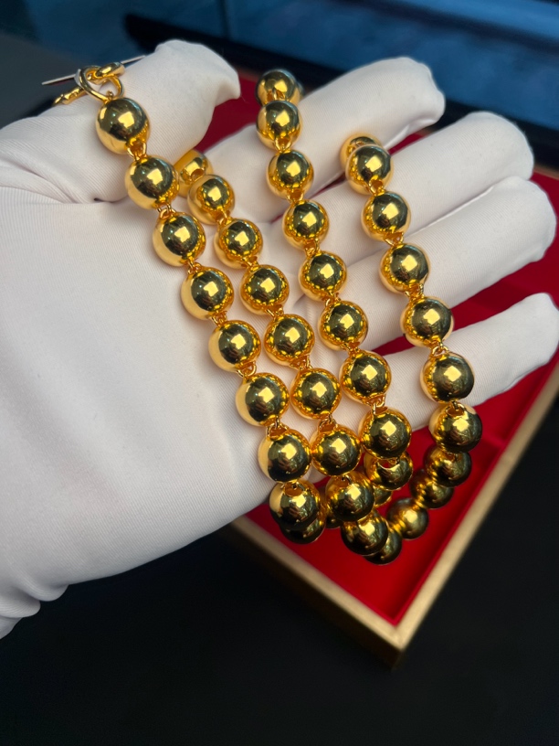 链子足银 男士光珠项链卡10m（总重109.26克）