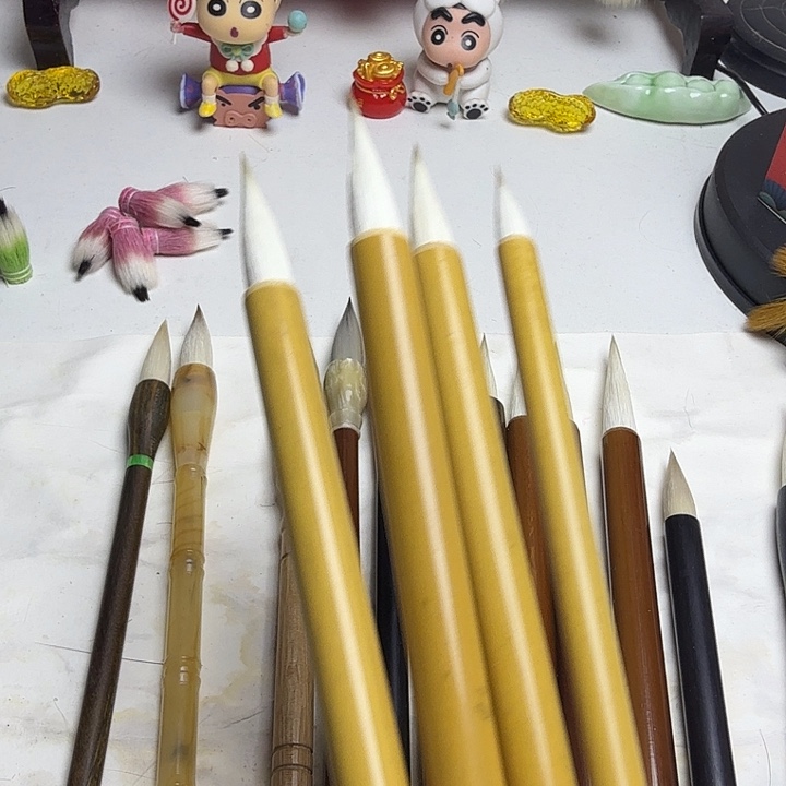 毛笔书法作品兼毫四支