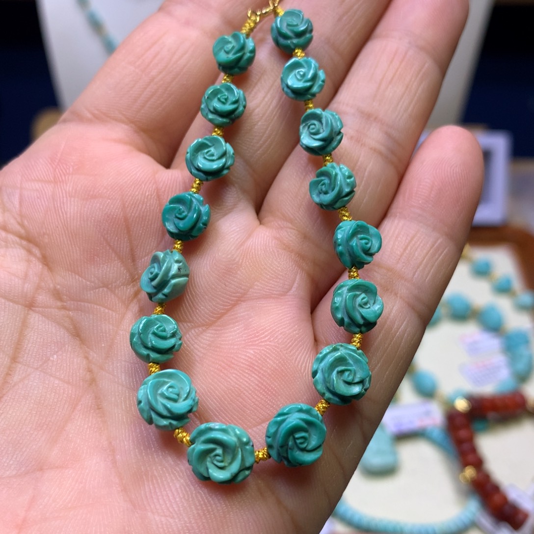 绿松石18K金镶嵌单圈