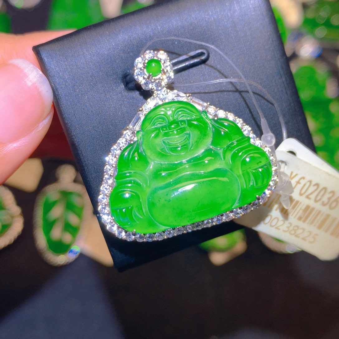 翡翠银S925镶嵌颈饰