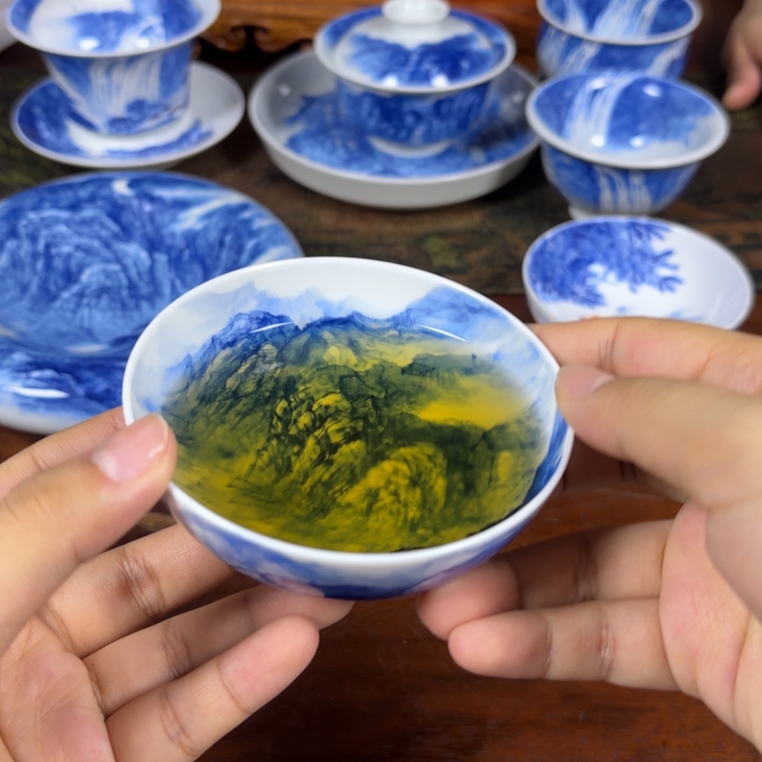 国一王老师手绘山水