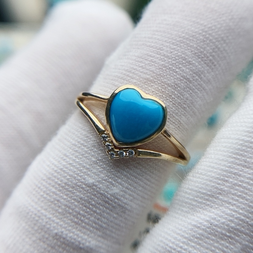 【闪购商品】绿松石原矿绿松石18K金镶嵌