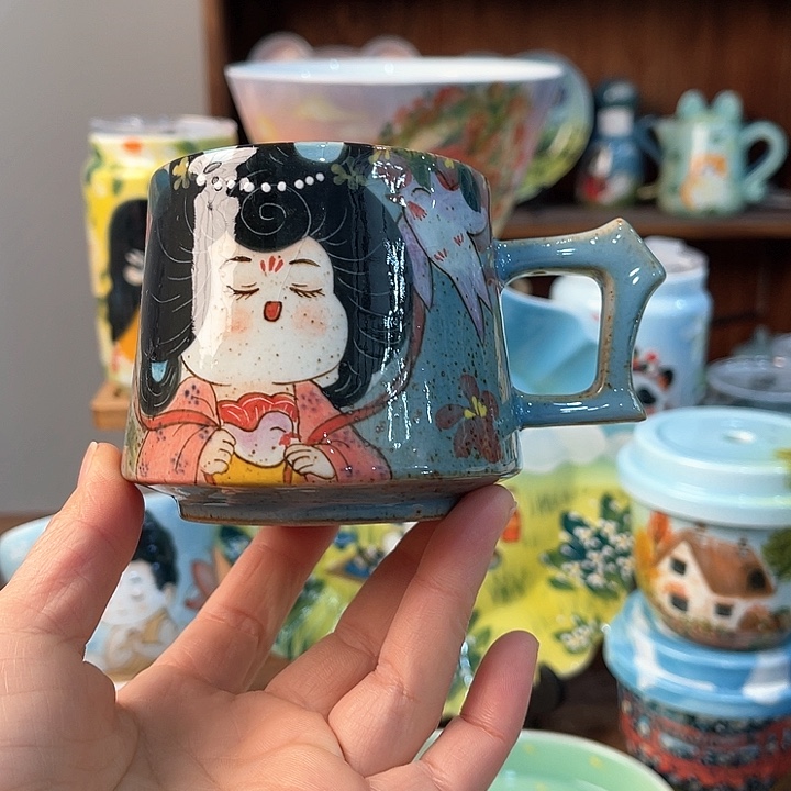 陶景德镇釉下手绘陶瓷 