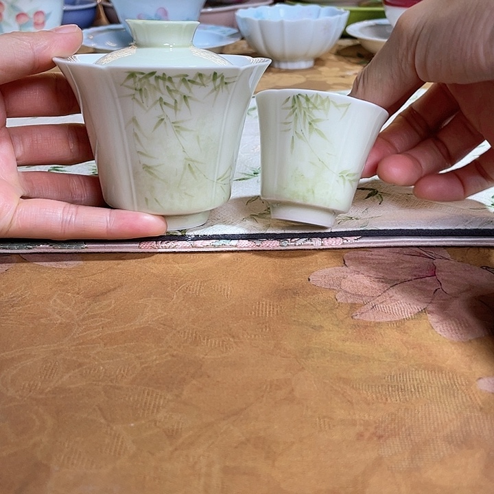 【闪购商品】小苍翠盖碗➕杯哈哈哈哈哈
