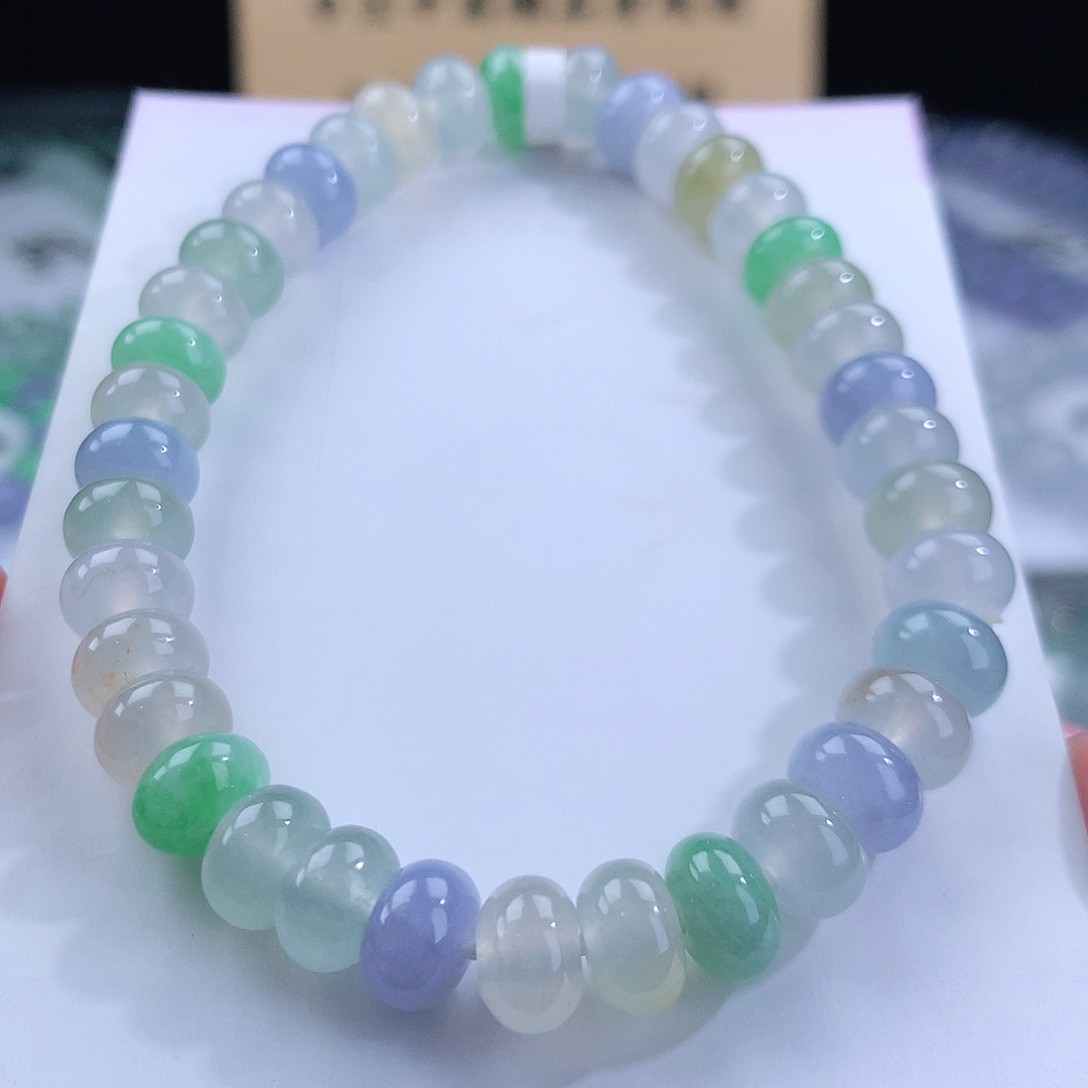 未镶嵌翡翠手链卡8mm