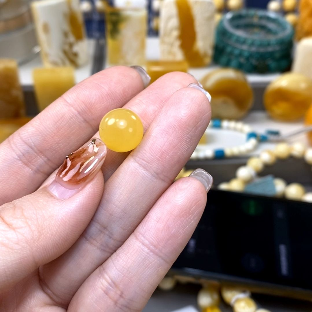 裸石琥珀未镶嵌初**见12圆珠