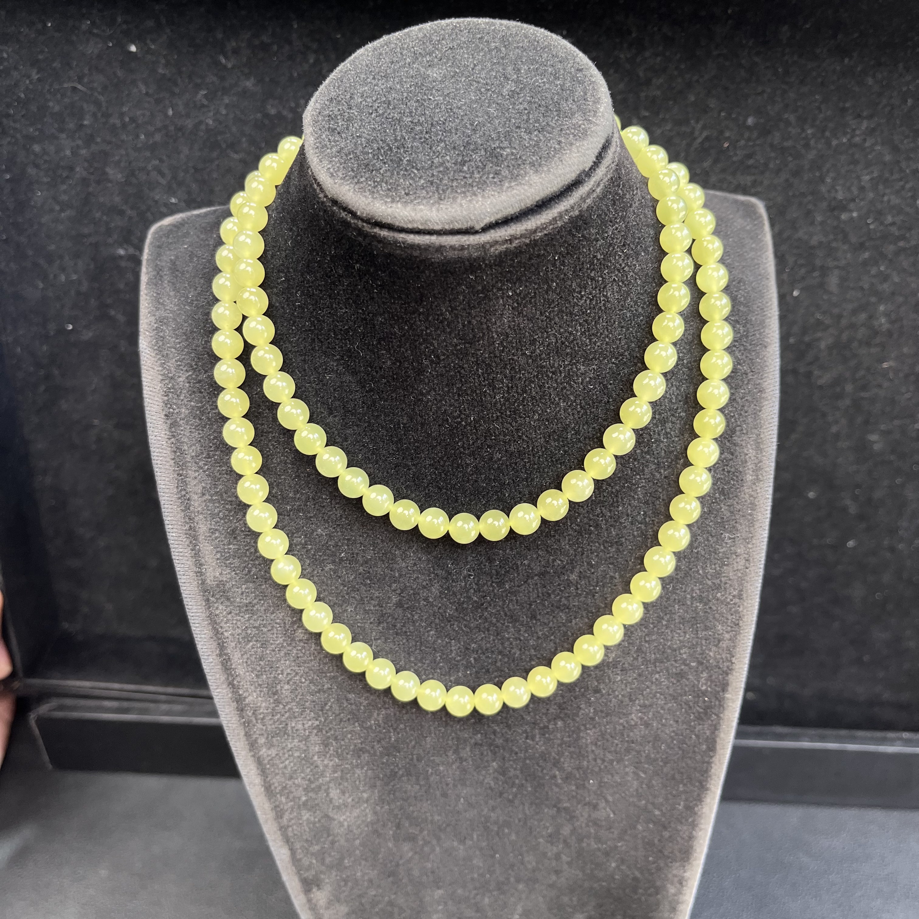 【源石珠宝】和田玉黄口卡6左右长链多样性发一