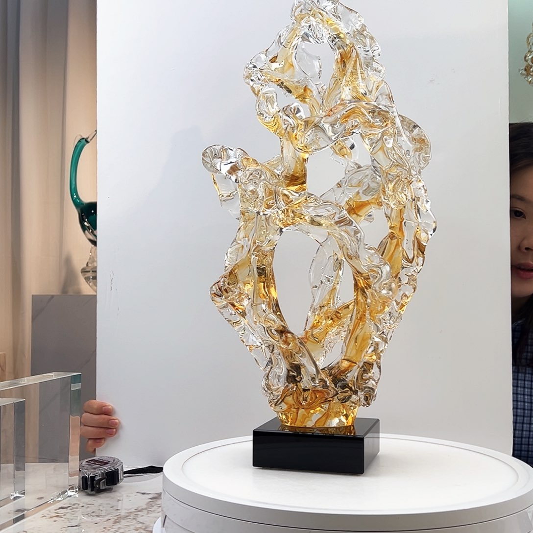 茶盏琉璃水晶太湖石60CM