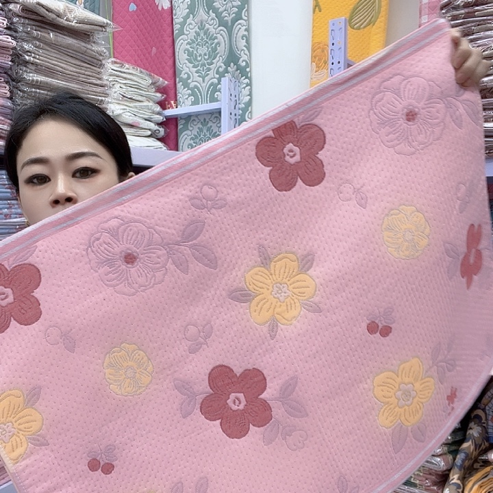 棉粉色小五朵花棉