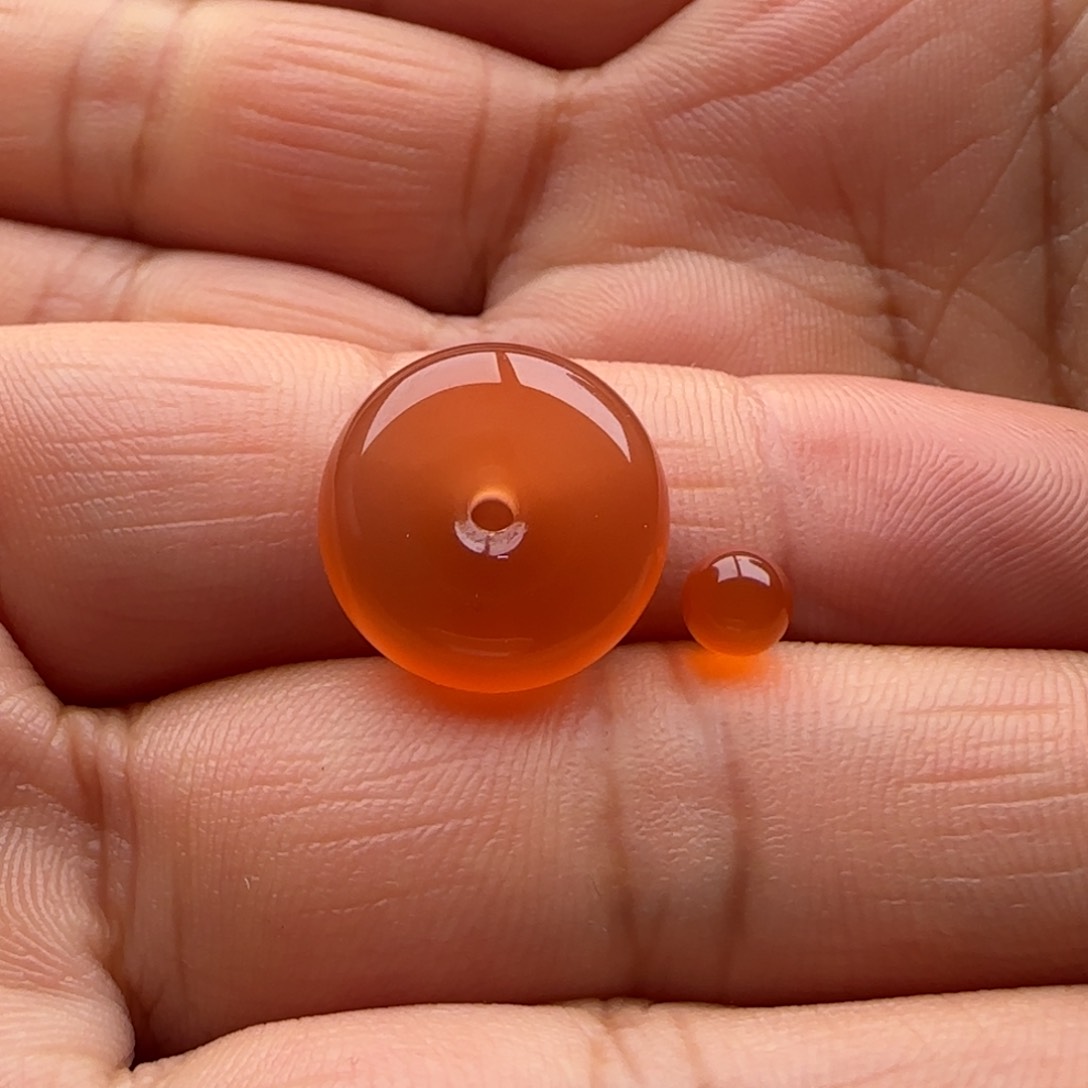 南红玛瑙平安扣15.6-7.2未镶嵌