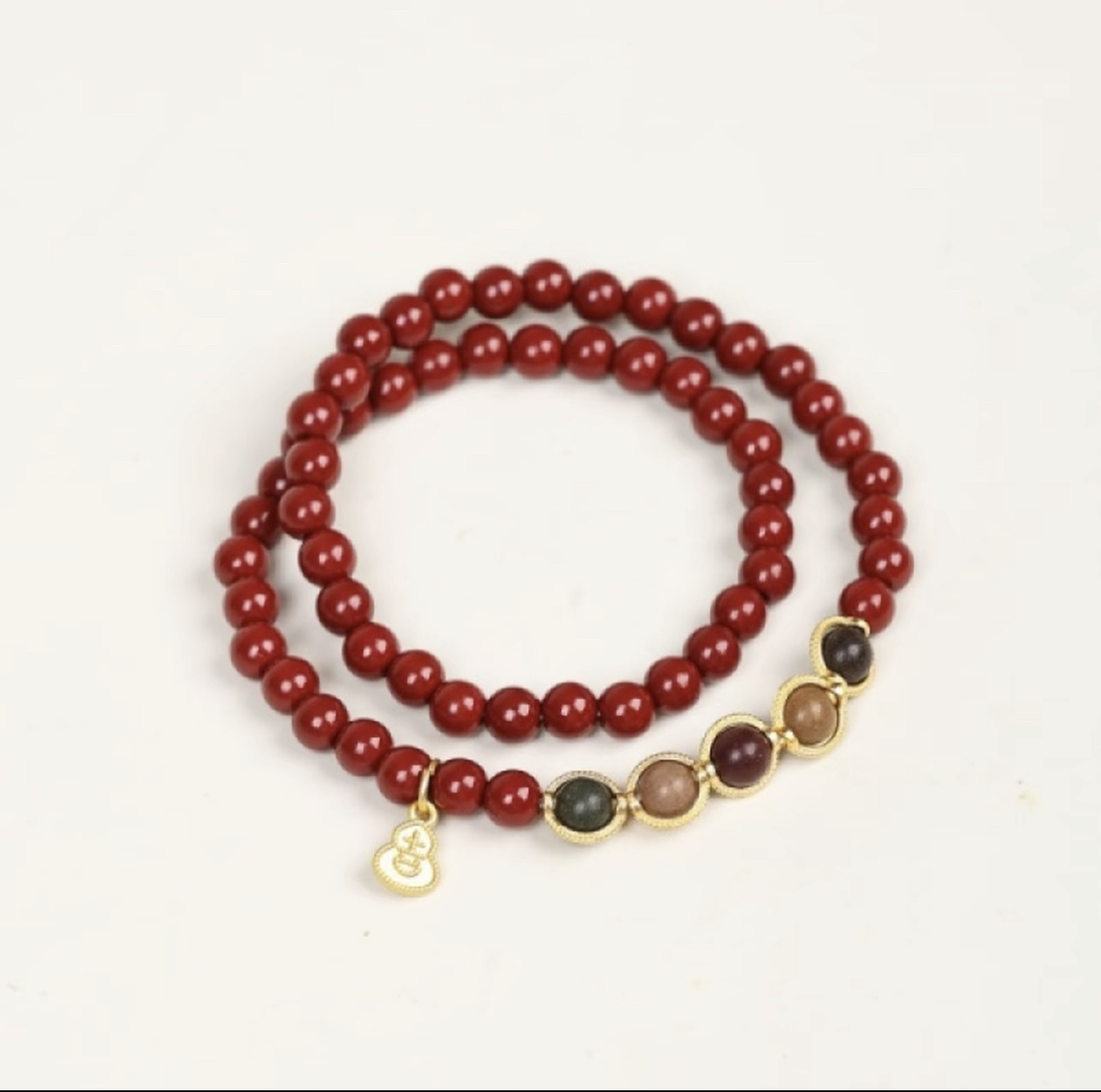 朱S双圈手串 X907 精美手串B 高端文玩手串 挂件 -（无礼盒）