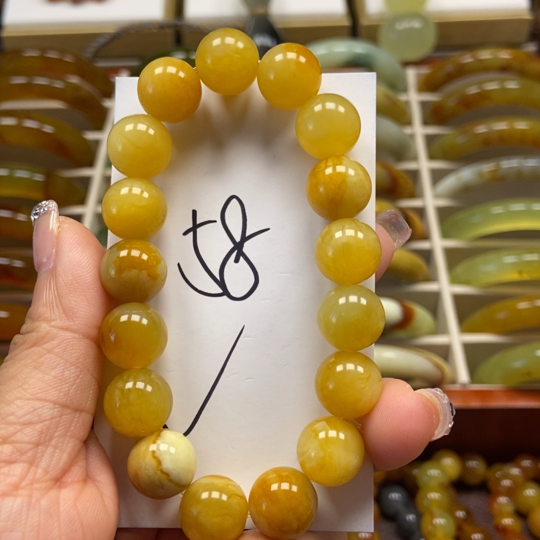 蛇纹石玉手串未镶嵌