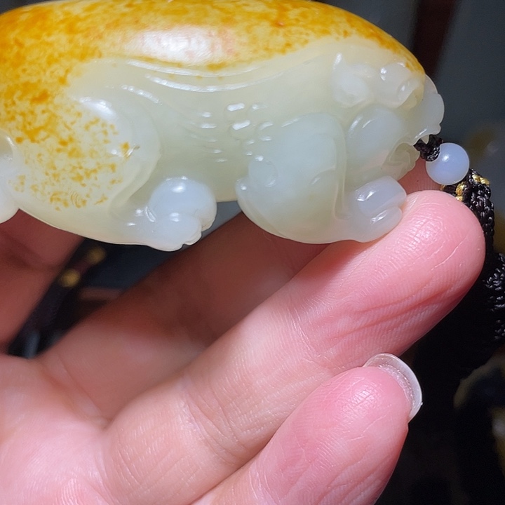 胖***福和田玉（白玉）未镶嵌车挂