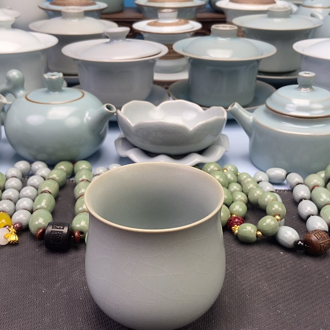 杯仿古束腰杯原矿原釉原产地