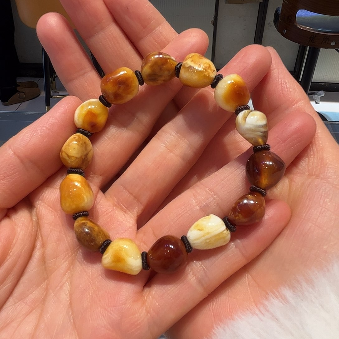 琥珀耳饰未镶嵌蜜蜡手串