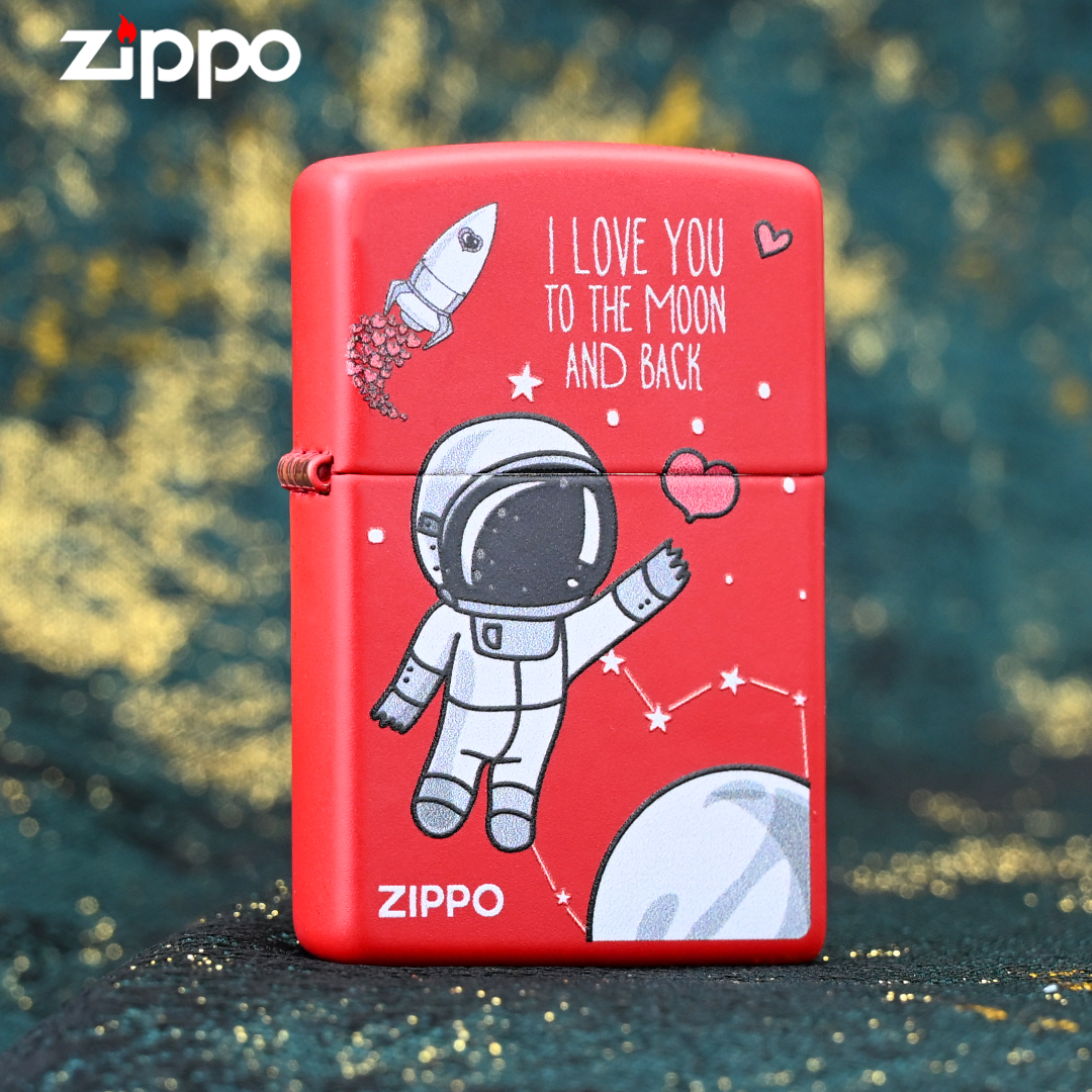 ZIPPO/之宝官方正品煤油火机 红哑漆宇航员防风高端礼物原装