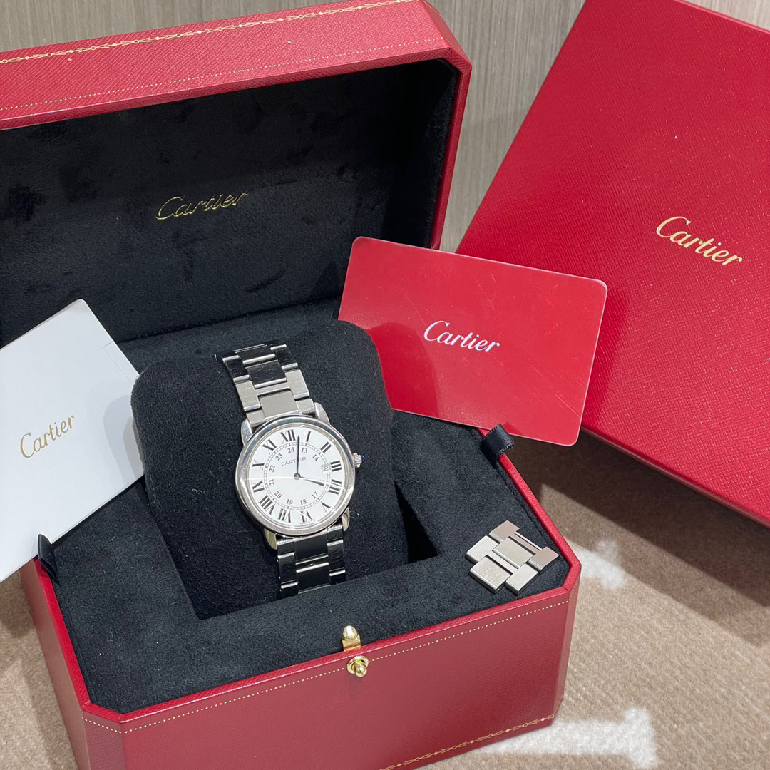 95新 Cartier/卡地亚 伦敦Rondesolo系列表盘36m精钢材质21年全套