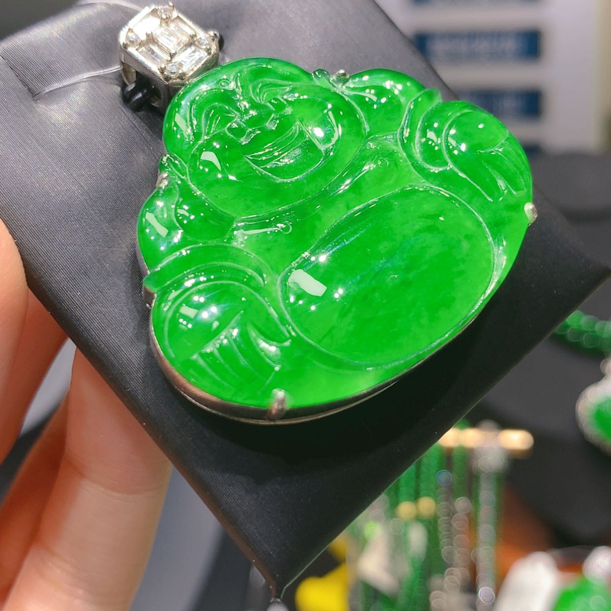 【闪购商品】颈饰银S925镶嵌翡翠5柒姐