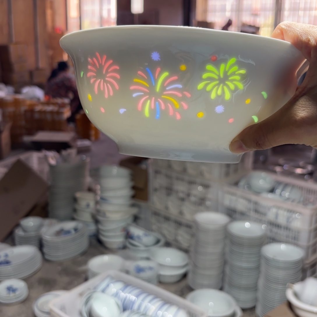 玉瓷景德镇陶瓷汤碗一个微瑕