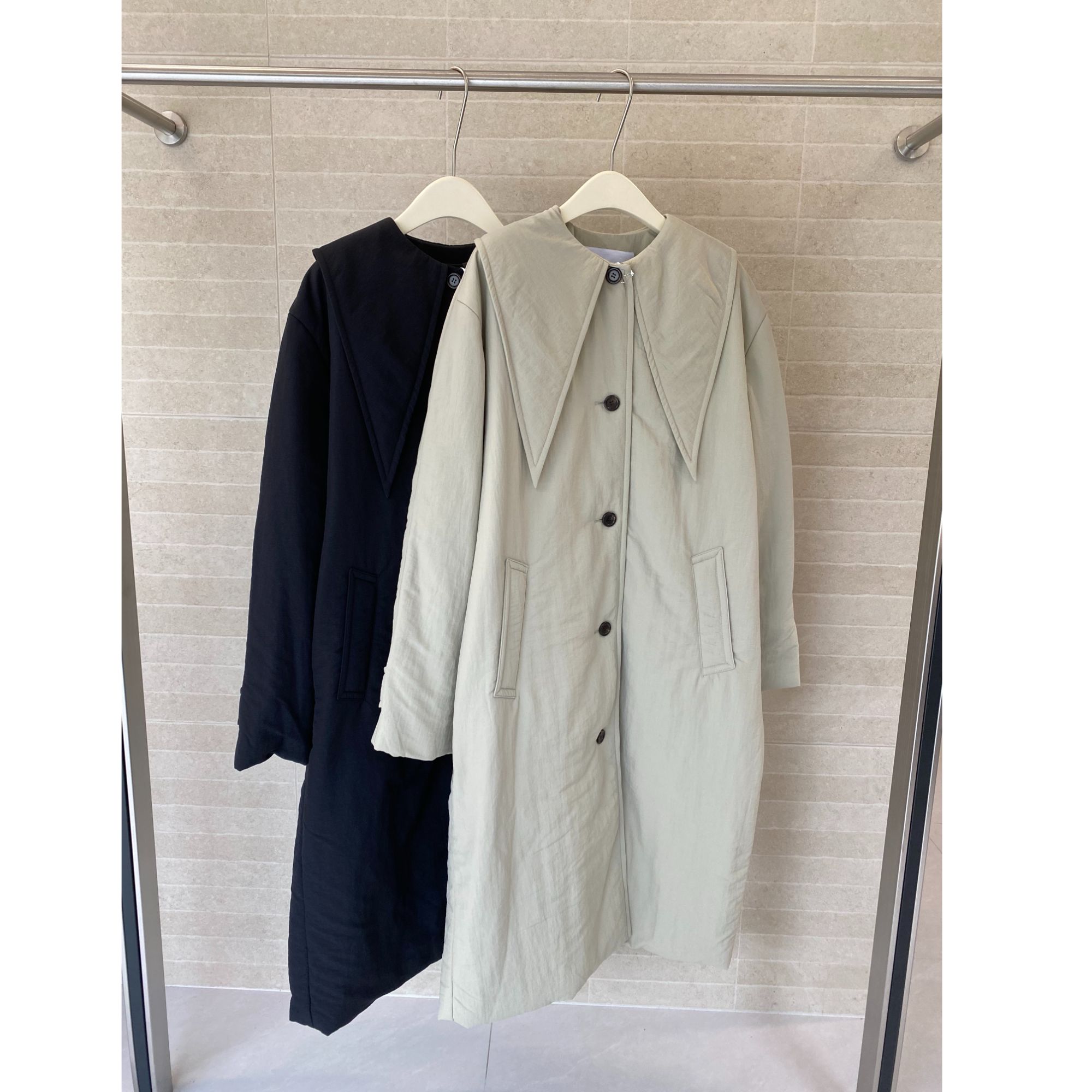  pushBUTTON 围巾领棉服外套25年秋冬PB2540705PW——5900