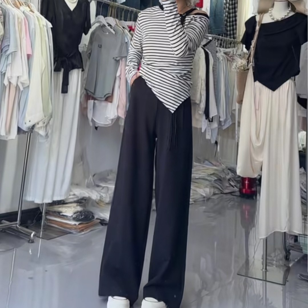 0707款云感直筒阔腿女士裤子慵懒显瘦韩系百搭风格