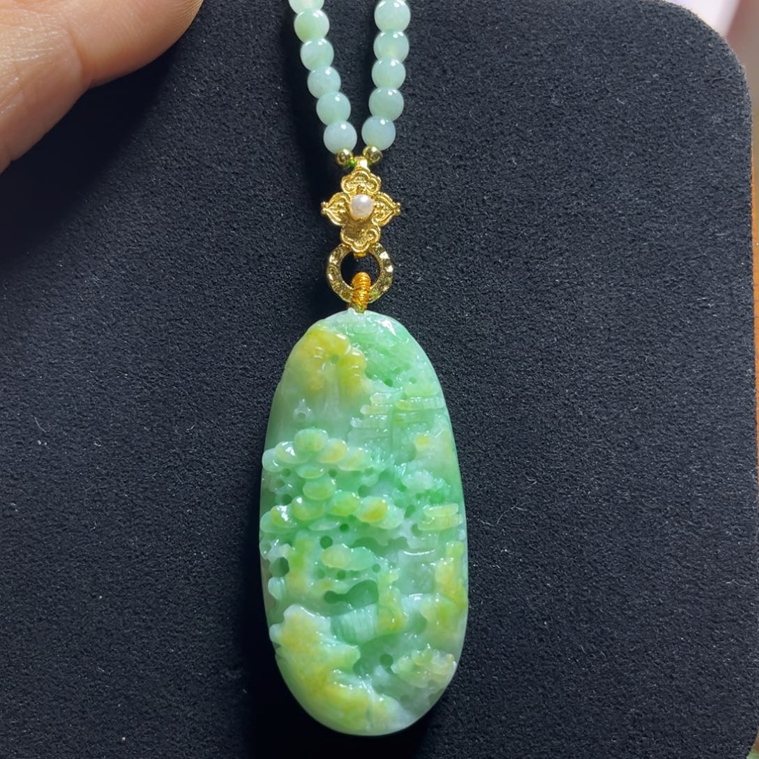 翡翠未镶嵌颈饰天然翡翠