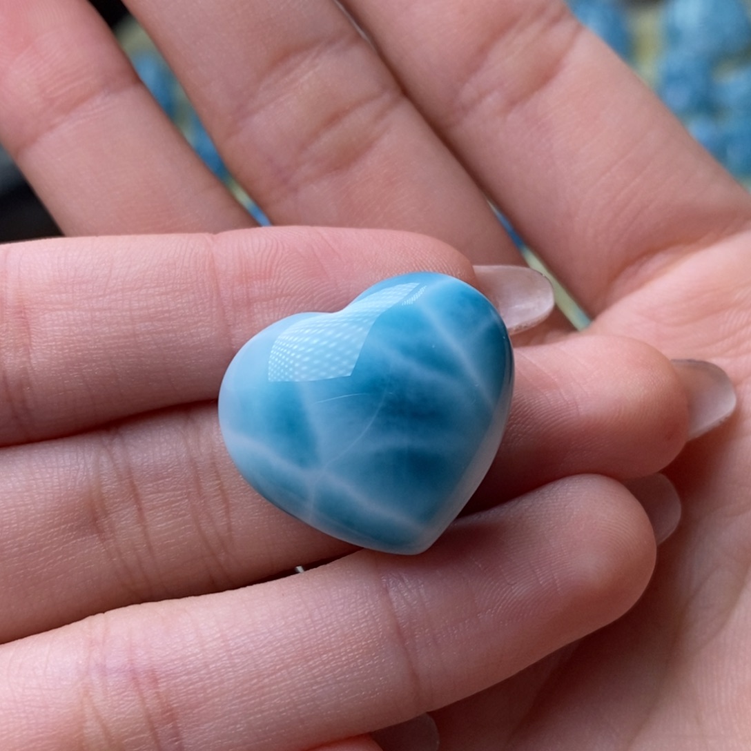 针钠钙石（海纹石）未镶嵌颈饰大龟背漏价爱心不退换