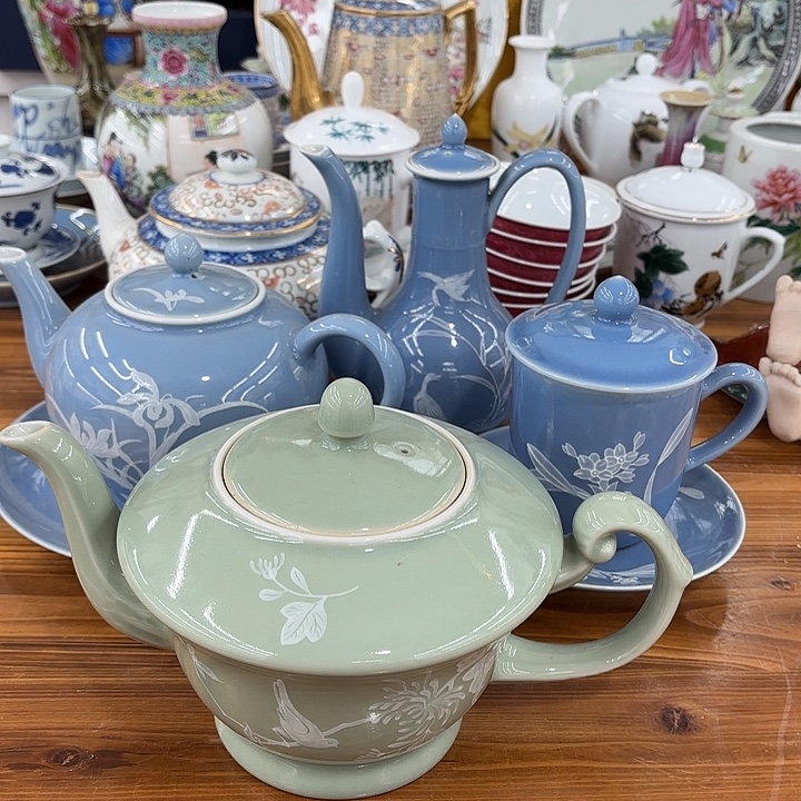 钟***·摆件陶景德镇陶瓷壶杯