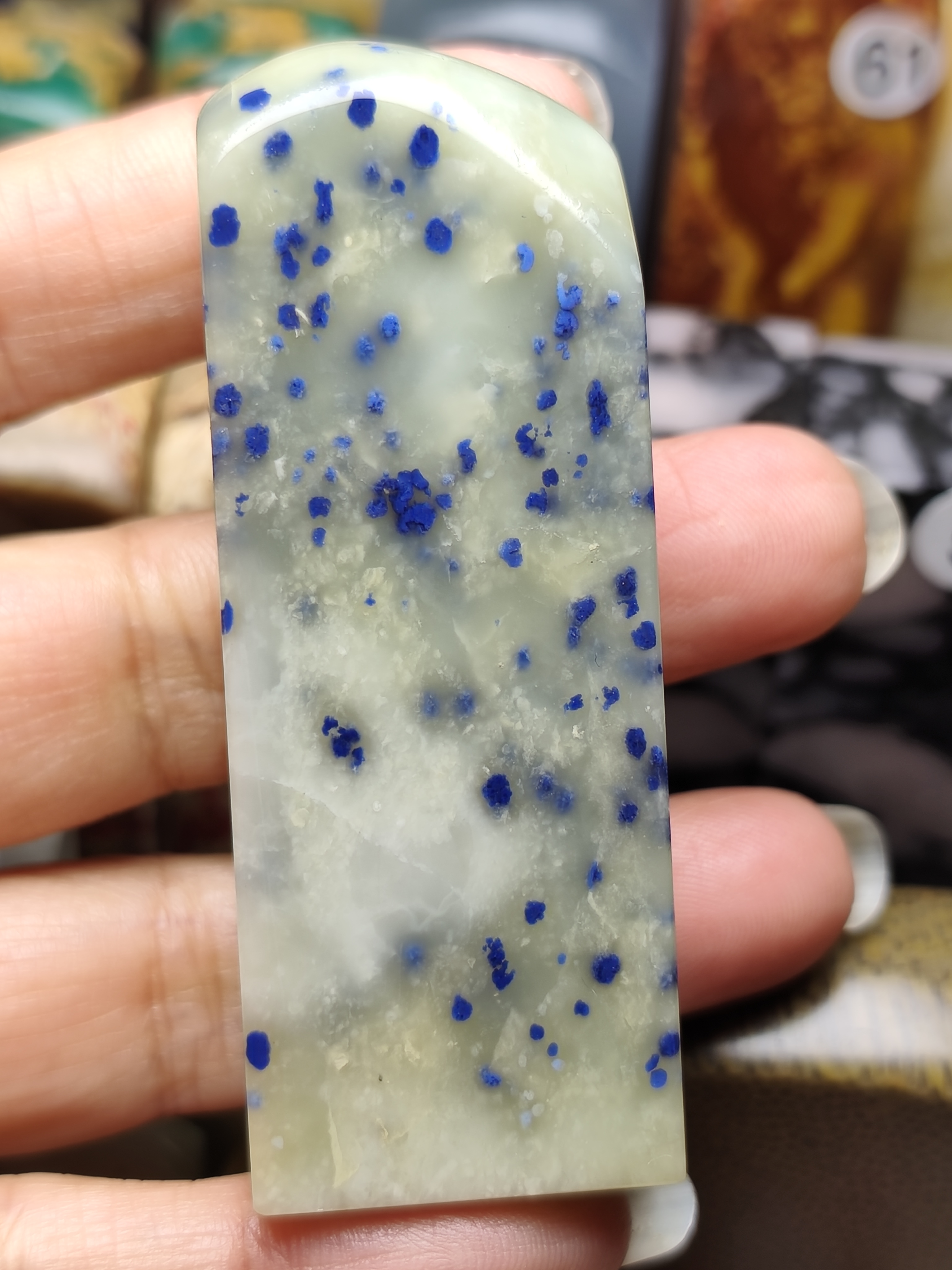 青田石，蓝星2.5*6.0*2.8