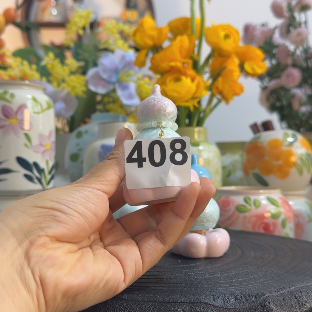 摆件景德镇陶瓷小花瓶摆件无孔