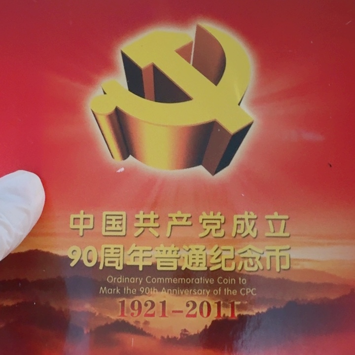 其他普通金属图案是，党徽，党90卡册