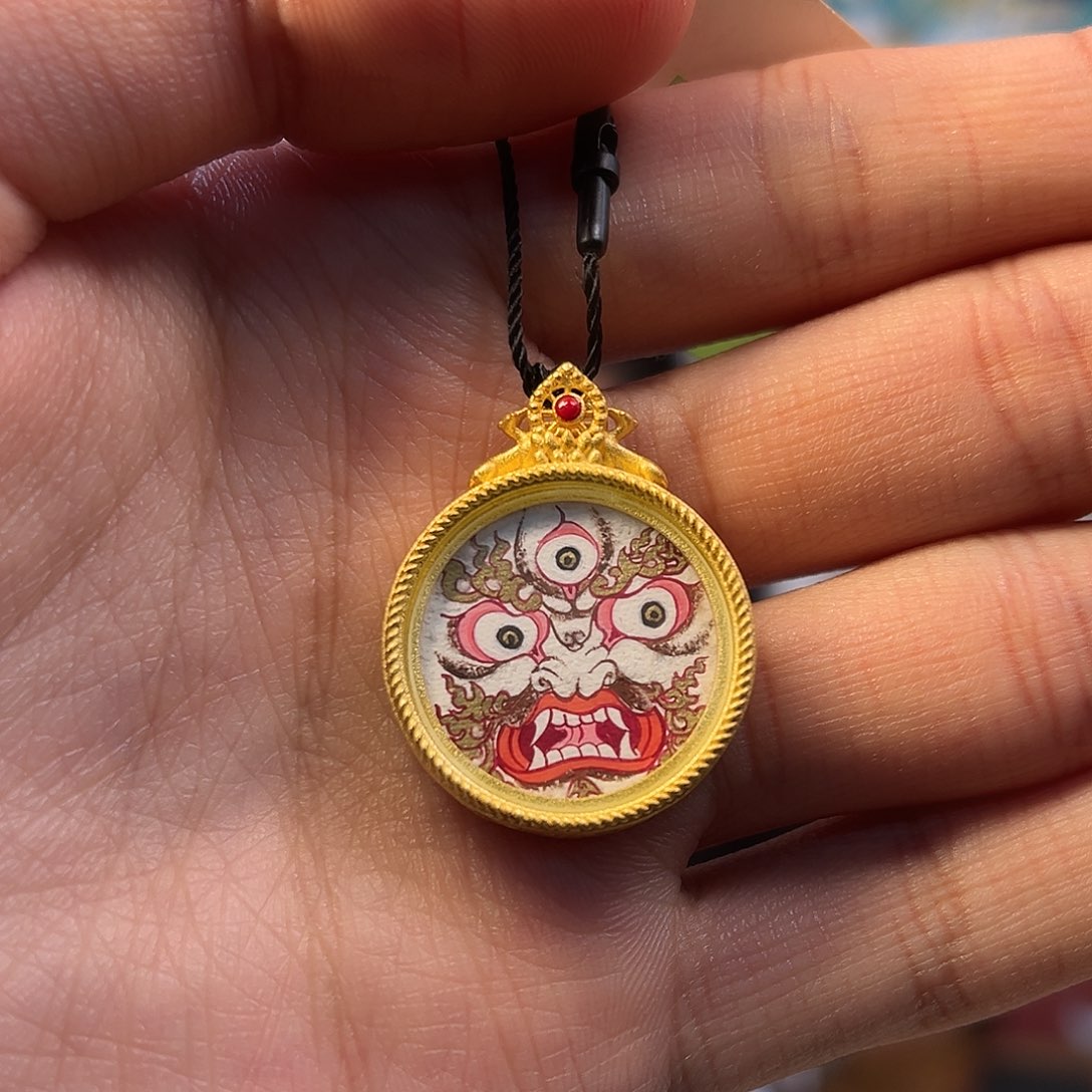 吊坠【热贡】白财小卡