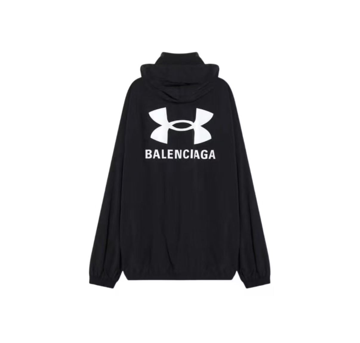 未使用 Balenciaga/巴黎世家  印花LOGO拉链连帽夹克外套