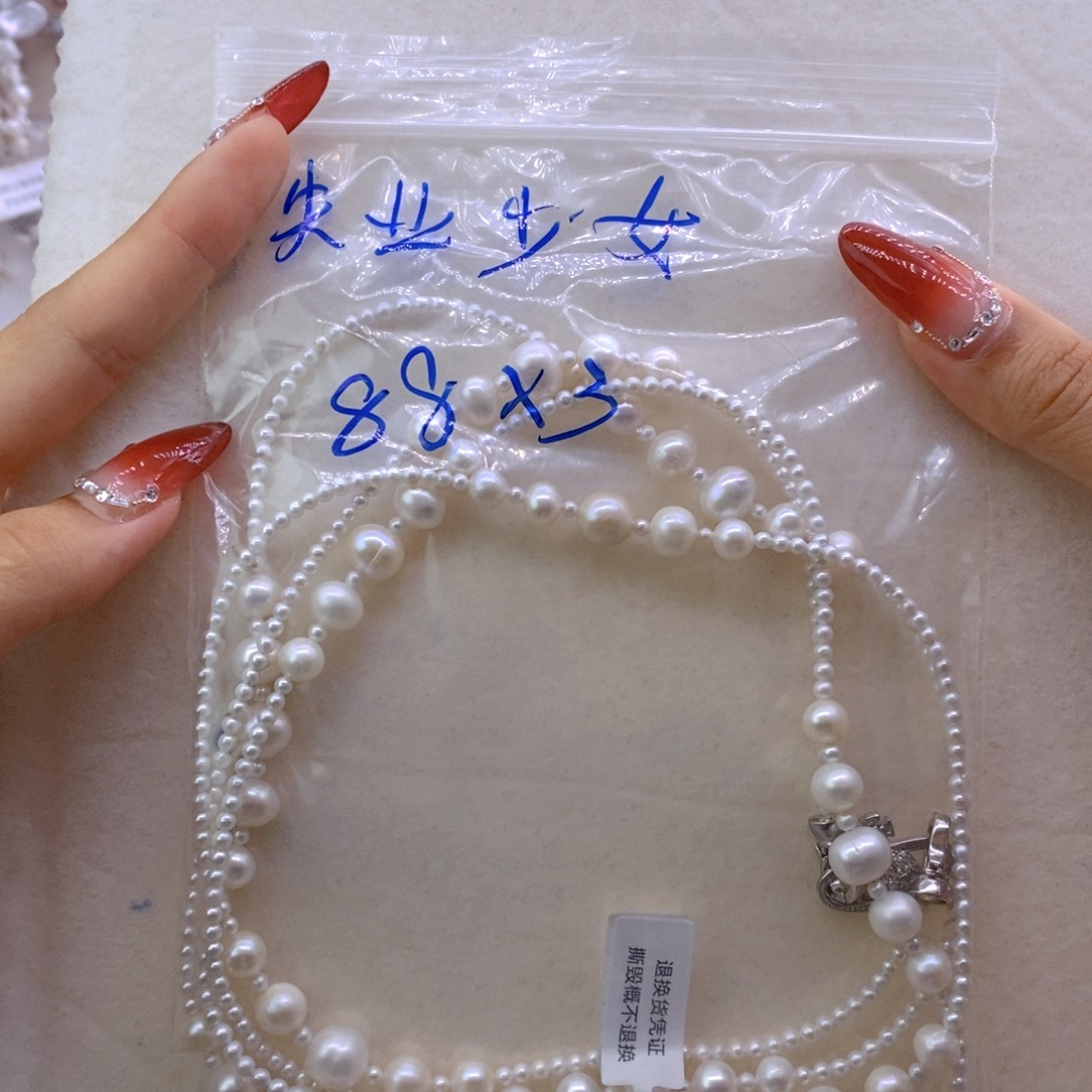 合金淡水珍珠1米2毛衣链