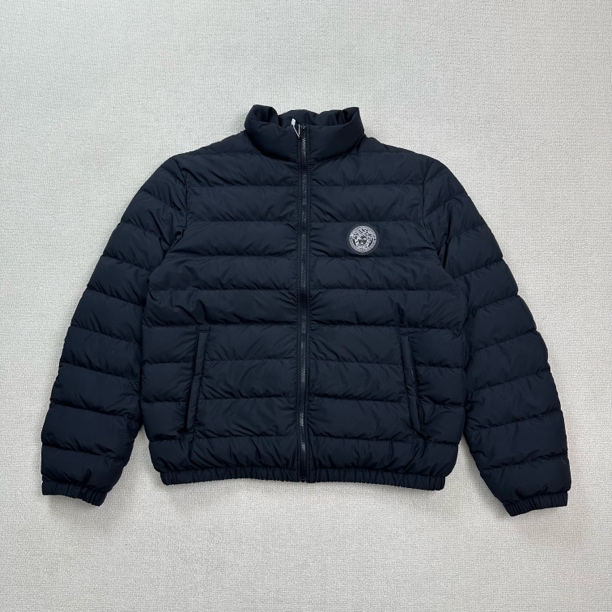 99新 VERSACE/范思哲 美杜莎徽标立领羽绒服/52码/WL2250