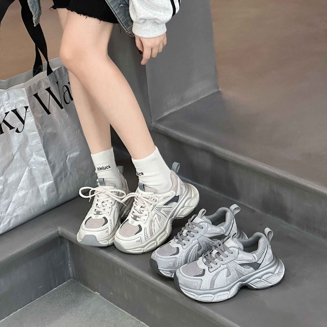 木子李透网透气老爹鞋时尚舒适不累脚运动鞋新款百搭休闲鞋 86036