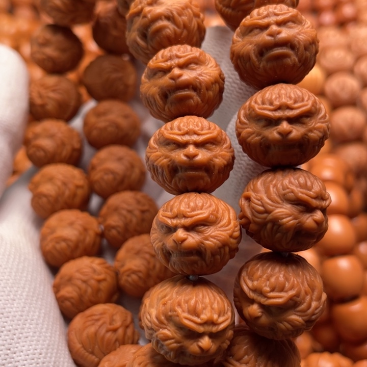 猴头核桃吊坠@*龙斗战胜佛