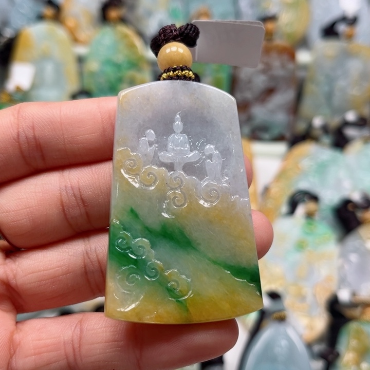 翡翠未镶嵌吊坠(不含链)挂件