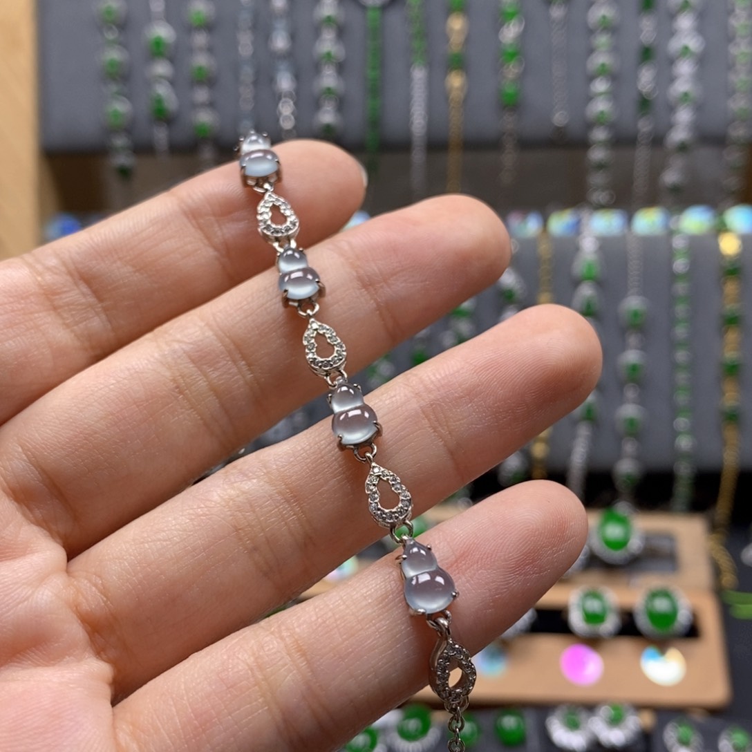 颈饰银S925镶嵌翡翠102号