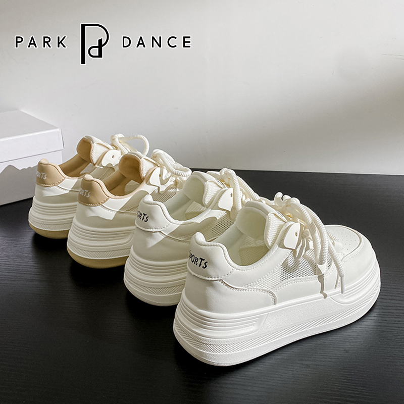 Park dance2025爆款时尚休闲小白鞋板鞋透气中跟德训鞋官方正版