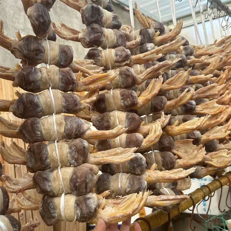 固始农家老鹅腌制土鹅肫爪散养老鹅腌制草鹅肫爪咸鹅胗爪鹅肫鹅爪