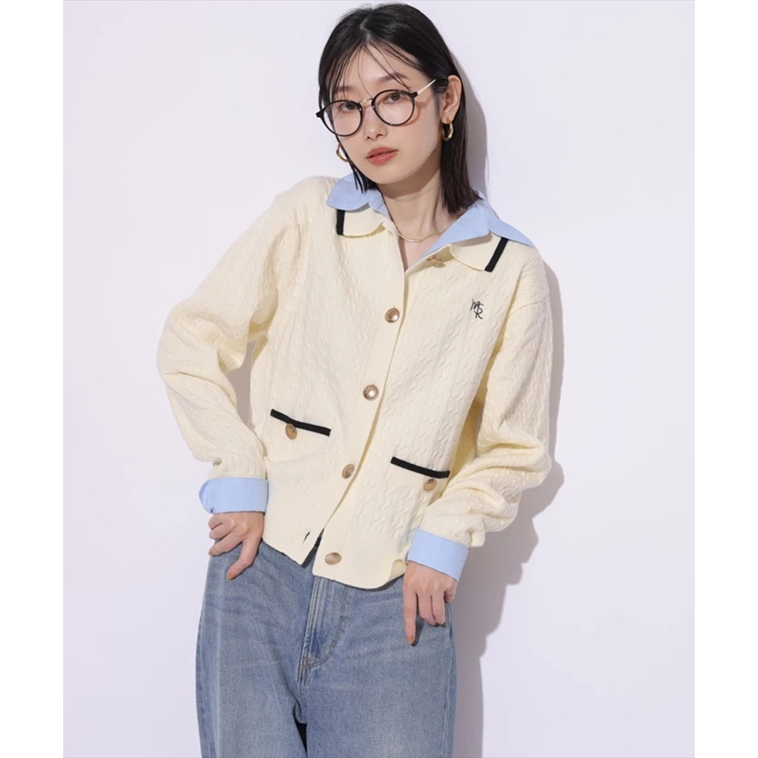 【MonTendre】秋冬新款 A 时尚洋气百搭拼接假两件设计感翻领针织衫