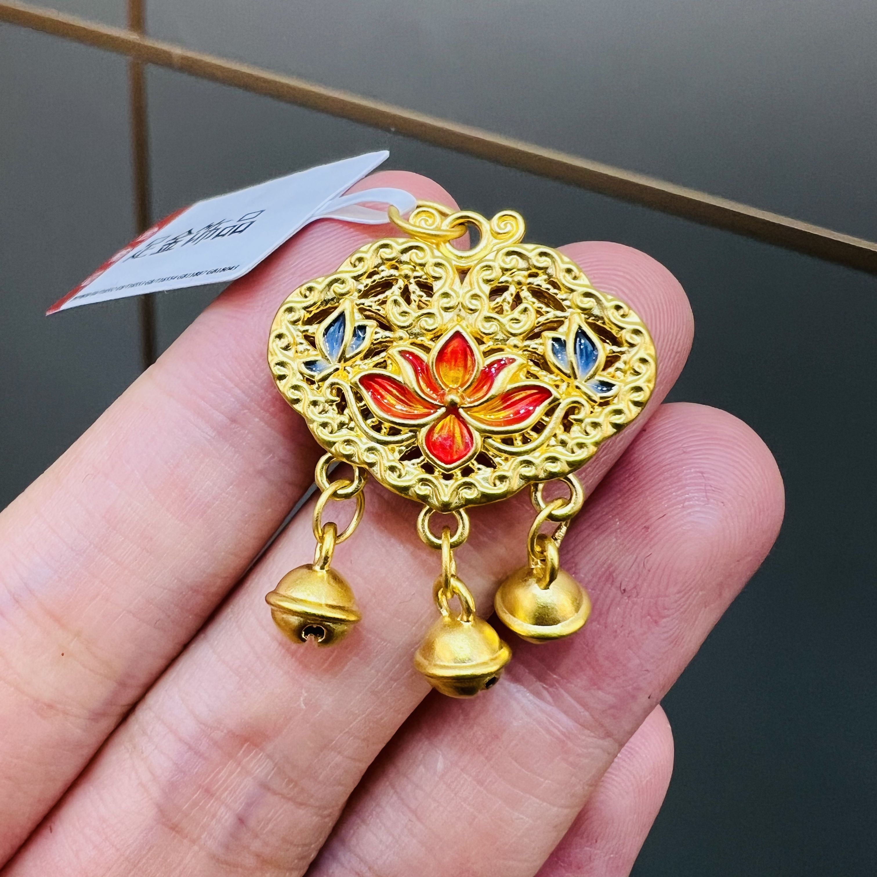 【莹莹专享】足金999 锁包  GP   1.81  纳金添福