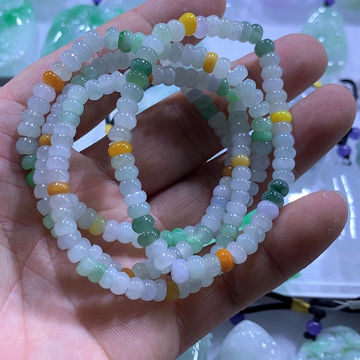 翡翠未镶嵌颈饰天然翡翠A货手串多样性发货发其一