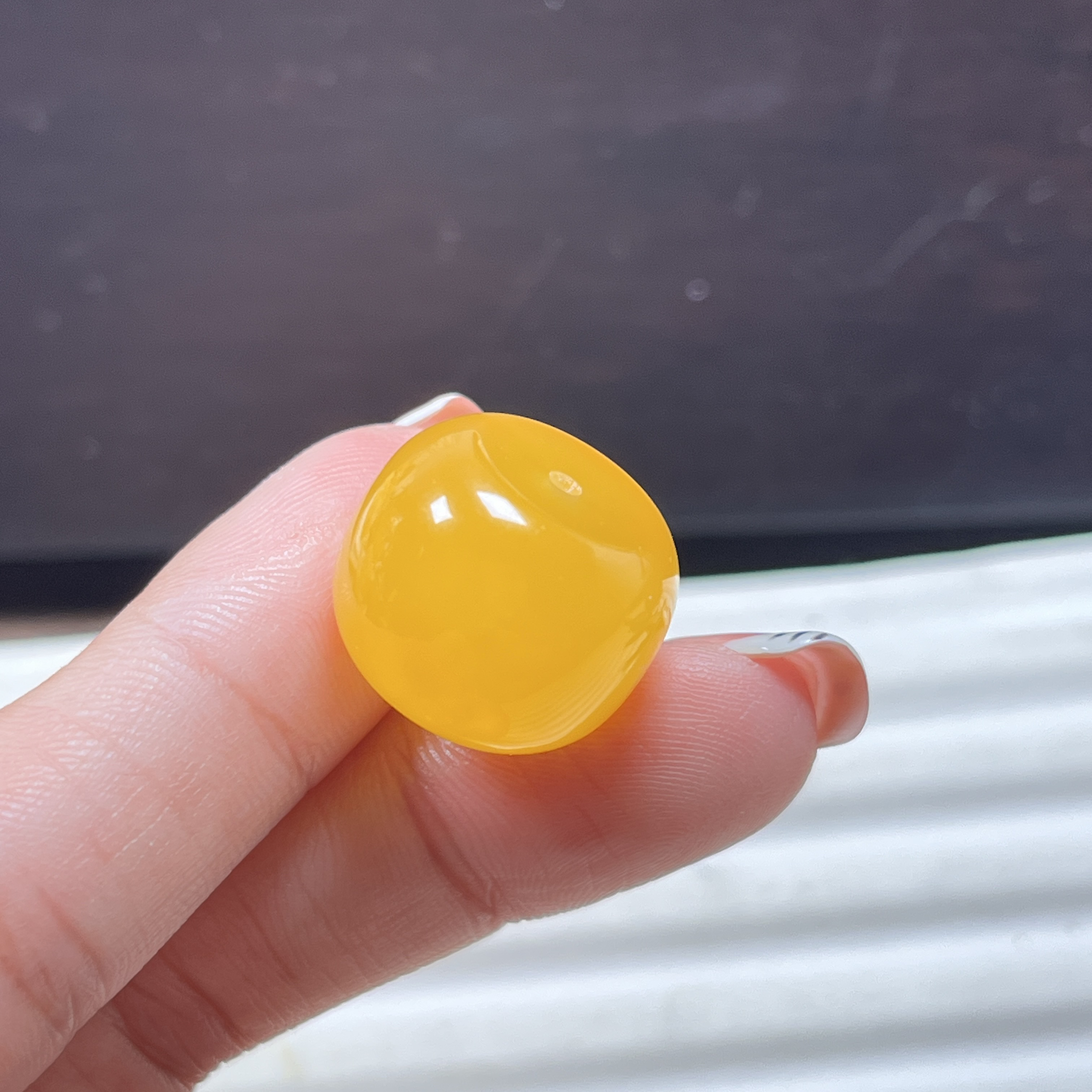 焦皮橘红蜜蜡墩子