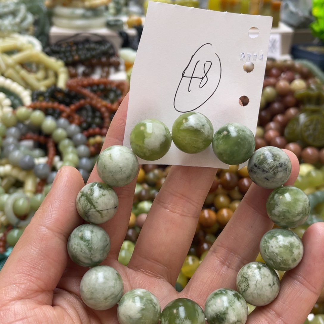 蛇纹石玉手链未镶嵌